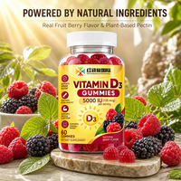 Nutrition Quotidienne pour les Vendeurs E-commerce aux États-Unis et en Europe – Complément Alimentaire à Marque Blanche OEM – Gommes de Vitamine D3 5000 UI par Portion