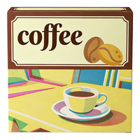 Boîte d'emballage personnalisée pour produits de café instantané, boîte en carton blanc, boîte à insertion unique, boîte à ouverture facile, impression personnalisée