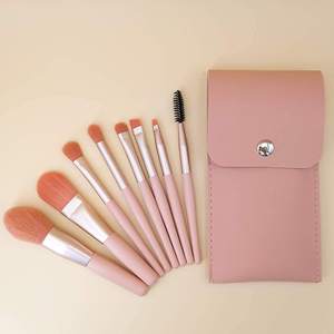 Juego de 8 Brochas de Maquillaje Profesionales de Viaje, Brochas de Maquillaje Sintético para Base, Polvo y Rostro, con Bolsa - Product Image 4