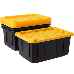 17 Gal Tough Heavy Duty Lockable Plastic Container Storage Tote Heavy Duty Storage Box