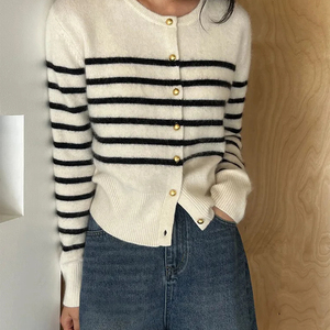 Áo len sang trọng tỷ lệ phần trăm cao của gấu trúc len phụ nữ thiết kế mới nhất áo len mới thân thiện với da lông cừu cảm thấy lỏng lẻo Phụ nữ mùa đông - Product Image 1