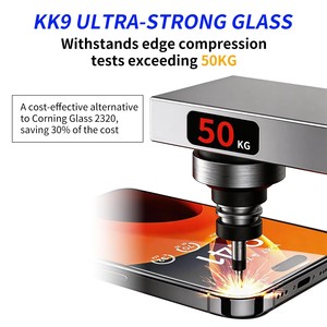 Fabricant de protecteurs d'écran en verre trempé ODM KK9, nouvelle arrivée, dureté 9H, 2.5D, HD, protecteur d'écran transparent anti-rayures - Product Image 3