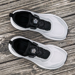 Chaussures décontractées et athlétiques pour hommes, extra larges, à boucle rotative sans lacets, en maille et tissu solide, pointures 45-47, pour la marche, 4E - Product Image 1
