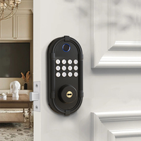 Cerradura Inteligente Tuya para Puerta, Digital, Biométrica, con Huella Dactilar, Código, Llave Mecánica, Desbloqueo por Bluetooth, para Dormitorio, Apartamento, Puerta de Madera