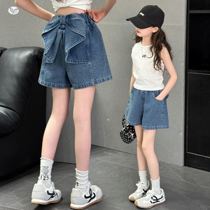 Nuovi <span class=keywords><strong>Shorts</strong></span> in Denim a Vita Alta per Ragazze, Stile Casual con Cartoni Animati, Estate 2026 - Product Image 1