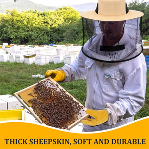 NUEVO Shengxiangmei Guantes de apicultura Sombreros Velo de esgrima Mosquitera Sombrero de red para el sol con máscara de malla de red oculta Garantía de 1 año - Product Image 3