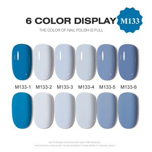 AILANUO Hiver Bleu Série 15ml Lampe LED UV Gel Vernis Haute Paillettes Marque Privée Soak-Off Nail Art DIY Français OEM Marque Privée - Product Image 2