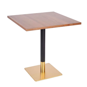 <span class=keywords><strong>Base</strong></span> de Mesa de Café em Duas Cores, Dourado e Preto, com Topo de Pedra Sinterizada com Padrão de Montanha Branca e Pernas de Aço Inoxidável - Product Image 4