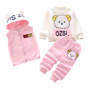 Conjuntos de Ropa para Bebé con Estampados de Dibujos Animados, 3 Piezas, Conjunto Deportivo Infantil Cálido para Invierno - Product Image 2