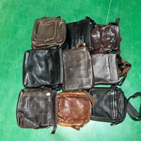 Bolsos de Hombre de Cuero Genuino Usados A13.4, Venta al por Mayor de Segunda Mano, Bolsos Cruzados Casuales, Colección Popular Favorita con Cierre