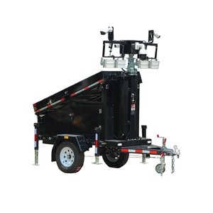 Tour d'éclairage télescopique portable solaire pour remorques CCTV, LED blanche IP67, 80W, autonomie 1 an ou 1000 heures - Product Image 4