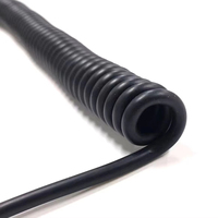 Cable de Extensión de Alimentación CC con Conector de Sensor Impermeable de 8 Pines M8 M12 M16 a Cable Espiralado con Extremo Desnudo