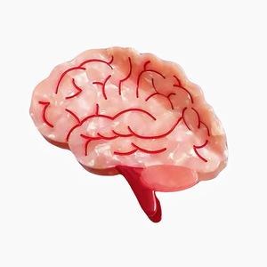 סיכת שיער בצורת לב, סדרת טיפול רפואי, צבעונית, בעבודת יד, אקרילית, לנשים, עם ציור מצויר, לקוקו - Product Image 5