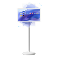 Televisor Digital Portátil de 21.5 Pulgadas con Pantalla Táctil LCD sobre Ruedas, Ángulo Ajustable, Mini TV