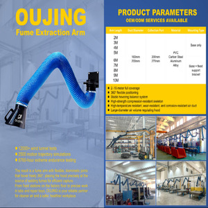 Nouveau système de bras de dépoussiérage de gaz de combustion Flexible industriel bras d'aspiration de collecteur de poussière d'échappement de fumée couvert de soudage 160/200mm - Product Image 4