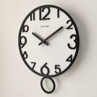 Horloge murale numérique 3D en bois style nordique minimaliste, silencieuse et créative, pour la décoration intérieure moderne du salon, électronique grand public