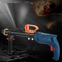 Équipement de coulis, pistolet à ciment électrique portable de petite taille, pistolet à mortier automatique pour béton, pistolet à calfeutrage avec buse ronde et plate