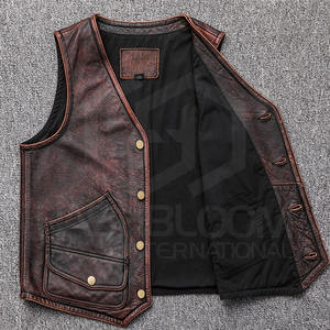 เสื้อกั๊กหนังคอวีระบายอากาศคุณภาพสูงลำลองสำหรับฤดูหนาวของผู้ชาย - Product Image 2