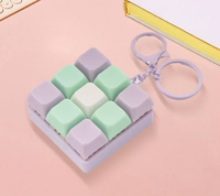 USA in Stock Personalized 9 Keys Clicky Fidget Keycap Keychain, Custom Shapes,Custom Logo Packing Anxiety Relief Sensory