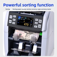 Weirong 6070pro Compteur de devises de qualité bancaire CIS Reconnaissance d'image Totalisateur de billets de banque mixtes 800 Pcs/Min Vertical Un demi trieur