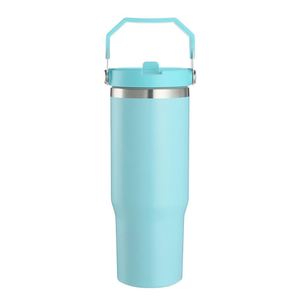 Gobelet isotherme de voyage 20oz 30oz avec poignée, couvercle, paille et base antidérapante pour boissons chaudes et froides - Product Image 6