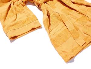 Lussuoso <span class=keywords><strong>Accappatoio</strong></span> Kimono in Spugna di Cotone <span class=keywords><strong>Jacquard</strong></span> Personalizzato con Maniche Corte e Cintura - Product Image 2