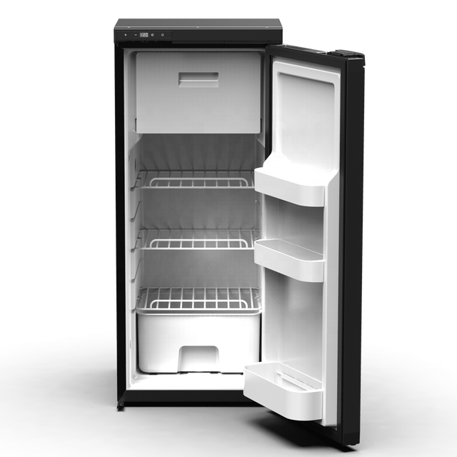 For CR90 90L Caravan Vehicle Fridge 12V 24V Upright Compressor Refrigerator Motor Home Camping Portable Car Freezer LCD