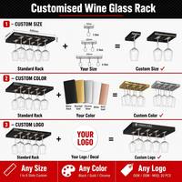 Soporte para Copas de Vino Tinto, Colgante de Pared, Sin Perforaciones, de Hierro, Minimalista, para Cocina, Sala de Estar, Hogar, Fiestas