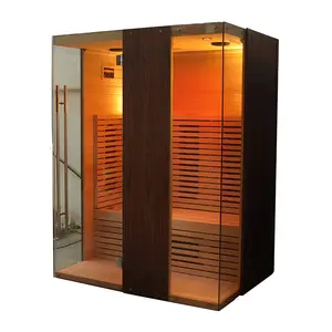 Sauna infrarouge en bois massif Chambres de massage à cames cachées Fournisseurs Sauna traditionnel Intérieur