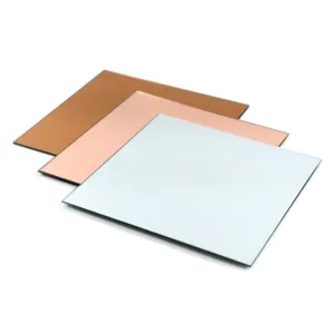 Feuille de verre miroir en aluminium argenté double revêtement bronze clair gris bleu prix du miroir 1.8mm 2mm 2.7mm 3mm 4mm 5mm 6mm