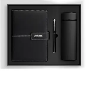 2023 новый продукт, оптовая продажа, корпоративная Кожаная Обложка для журнала A5, толстая Классическая записная книжка с ручкой, подарочный набор