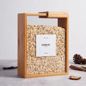 <b>Bamboo</b> Wood Grain Storage Box 3L Airtight Kitchen Food <b>Container</b> Rectangle Shape - Product Image 1