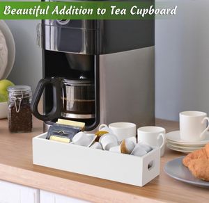 Organisateur de rangement en bois personnalisé coffrets cadeaux café Bage support boîte à thé organisateur avec compartiments - Product Image 4