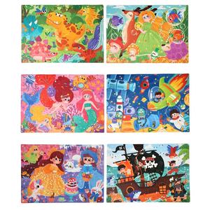 Set di 60 <span class=keywords><strong>Puzzle</strong></span> di Carta a Tema Cartone Animato per Bambini, Gioco Educativo con 6 Temi: Dinosauri/Spazio/Oceano/Pirati - Product Image 3