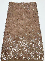 Tissu en maille extensible brodé de paillettes à haute brillance pour robe de mode féminine