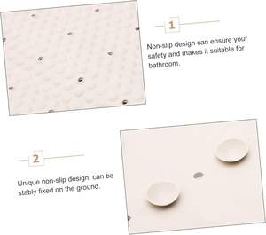 Alfombrilla de ducha multifuncional con piedras de masaje, antideslizante, con ventosas, duradera y cómoda para el baño. - Product Image 5