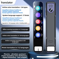 Stylo de traduction photo hors ligne M16 de niveau export, avec fonction de répétition vocale, 134 langues en ligne, chargement Type-C, enregistrement audio et écran IPS