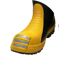 EN15090 Bottes en caoutchouc de pompier de bunker structurel OEM avec soutien de cheville renforcé et bandes réfléchissantes pour le sauvetage de structure