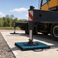 Plaques flottantes UHMWPE pour grue, stabilisation de charges lourdes, protection du sol, pour l'installation d'éoliennes, la construction et l'exploitation minière