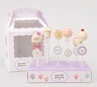 Individuelle Cake-Pop-Box mit Fenster & Bandverschluss Öko-Kraftpapier-Verpackung für Bäckerei, Hochzeit & Events