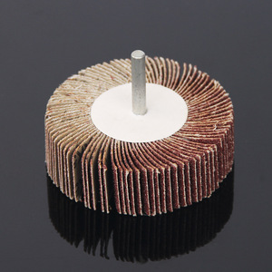 Cabezal abrasivo cilíndrico móvil con impulsor y mango para pulido de metal con aspas - Product Image 1