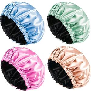 Syh05 Soie Bonnet Cheveux Wrap pour Dormir Réglable Soie Chouchous Bonnet de Sommeil pour Femmes Hommes Satin Soie Bonnet de Sommeil Cap - Product Image 2