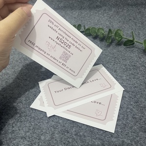 Tarjeta de Descuento Personalizada con Código de 20% de Descuento, Color Rosa Vintage, para Pedidos - Product Image 3