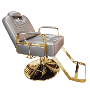 Neuankömmling Moderne Anpassung Farbe Leder Runde Boden Salon Möbel Liegestuhl Große Hydraulik pumpe Friseurs tuhl - Product Image 2