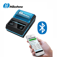 MHT-P5801 Printer Mini Portabel Thermal Printer Mobile 58Mm Printer Penerimaan POS Gigi Biru