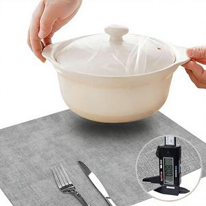 Ensemble de sets de table, sous-verres et pochettes à couverts rectangulaires en feutre réutilisables, écologiques et de haute qualité, taille personnalisable - Product Image 1