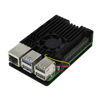 Raspberry Pi 5 kipas ganda aluminium Aloi casing pelindung pendingin kotak pelindung elektronik konsumen