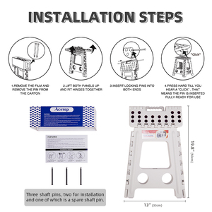 كرسي بلاستيكي قابل للطي مقاس 16 بوصة مضاد للانزلاق - Product Image 6