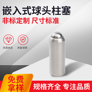 Embedded Ball Plunger Stainless Steel <b>Round</b> <b>Head</b> Nonstandard <b>Screw</b> Press Fit Plunger Cylinder Bearing Component - Product Image 5