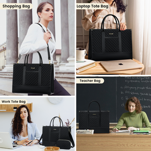 LOVEVOOK Bolso Tote Acolchado de Alta Calidad para el Trabajo, Maletín para Computadora de 15.6 y 17 Pulgadas, Ligero, para Maestras, Enfermeras y Mujeres - Product Image 6